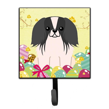Jensendistributionservices Easter Eggs Pekingnese Black & White Leash or Key Holder MI1709745